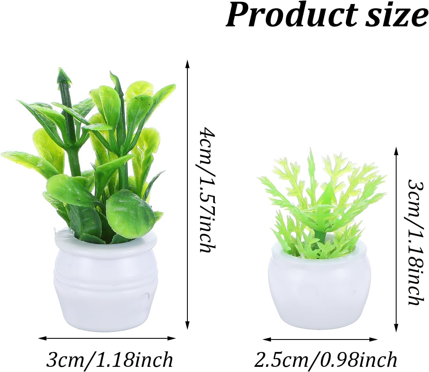 11Pcs Dollhouse Plants, Miniature Potted Plant Tiny Artificial Plants Models Fake Greenery Ornament for Dollhouse Decor Birthday Present - Image 2