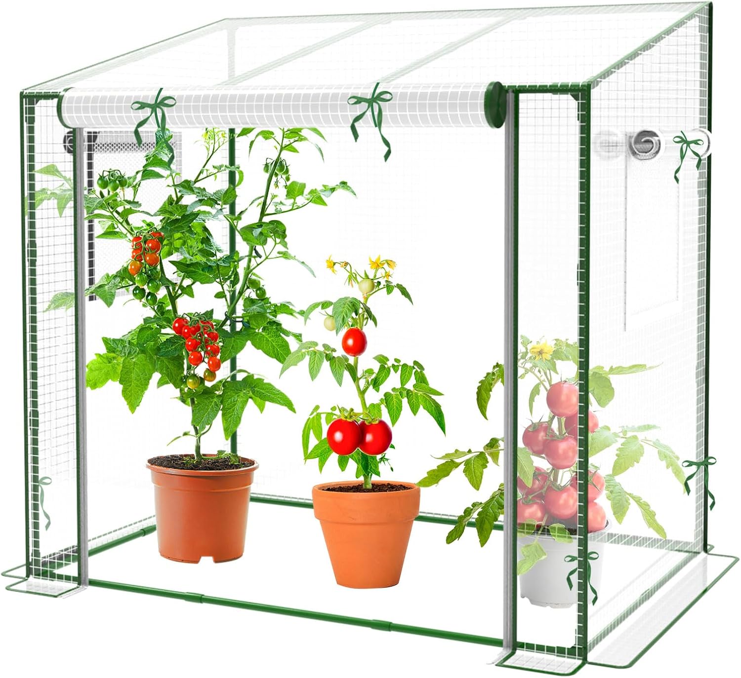 Mini Greenhouse, 47.2”(L) x31.5”(W) x47.2”(H) Greenhouses for Outdoors and Indoor, Durable Green House Kit with Window, Thicken PE Cover, Clear Mini Portable Garden Plant Green House