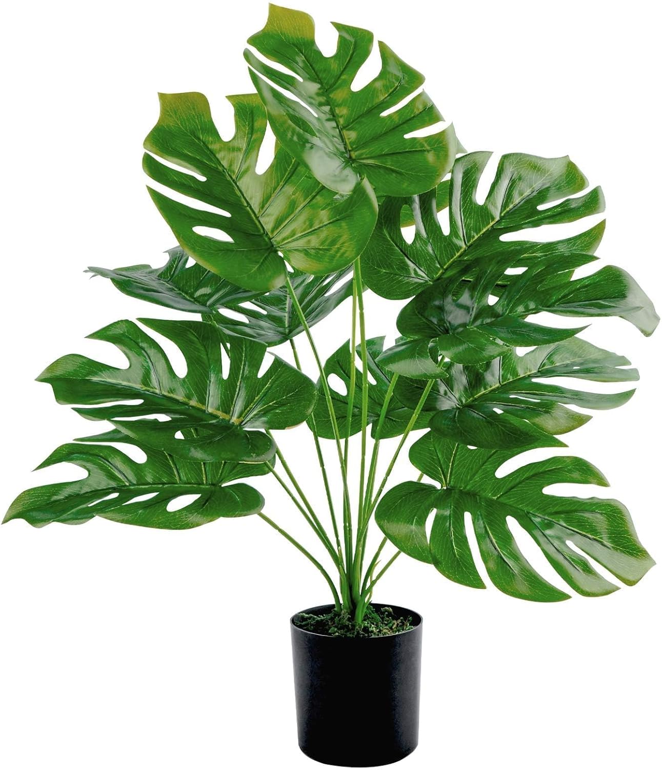 19" Large Fake Plants Artificial Palm Tree in Pot for Indoor and Outdoor Home Office Decor