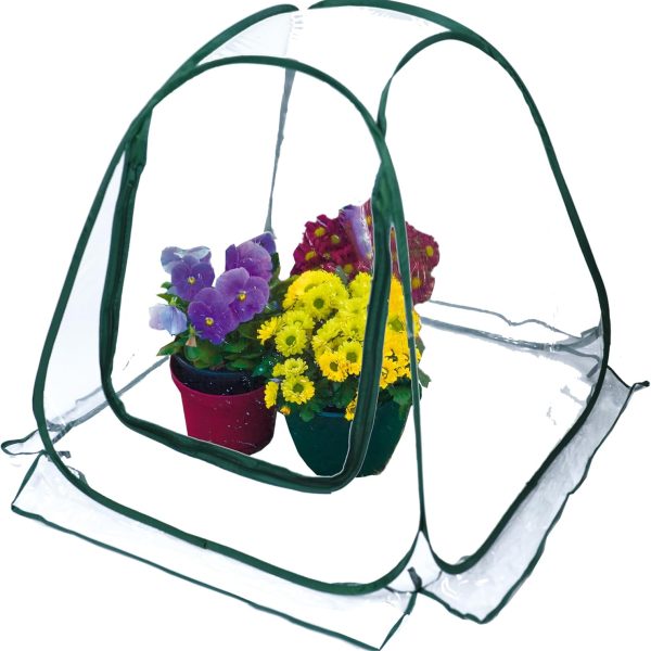 Small Greenhouse, Versatilefor Outdoors or Indoor. Pop up Greenhouse Plastic and Portable House for Year-Round Growing and Protection.