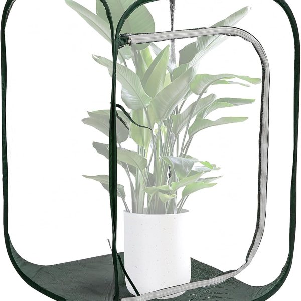 24" x 24" x 36" Mini PVC Pop Up Greenhouse, Transparent Pop Up Grow Greenhouse Plant Cover, Small Gardening Plant Flower Warm House for Cold Frost Protection Indoor & Outdoor